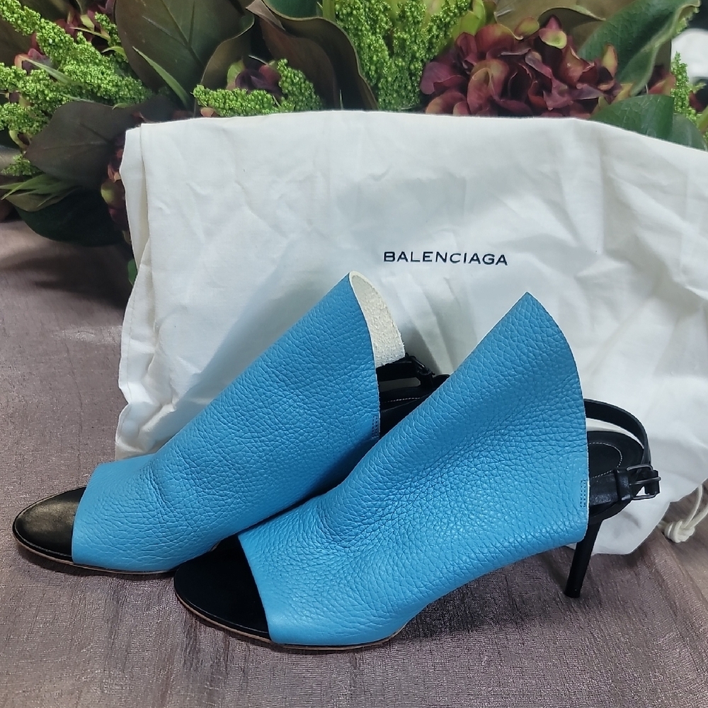 Balenciaga Blue Architectural Heels